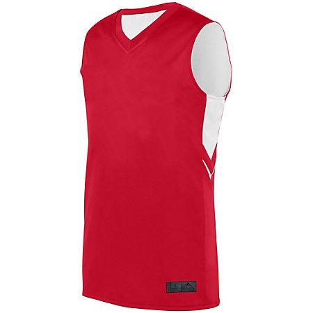 Alley-Oop Reversible Jersey Red/white Adult Basketball Single & Shorts