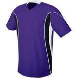 Camiseta de fútbol Helix para jóvenes Morado / negro / blanco Single & Shorts