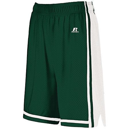Ladies Legacy Basketball Shorts Dark Green/white Single Jersey &
