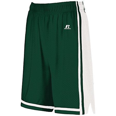 Pantalones cortos de baloncesto Legacy para mujer de color verde oscuro / blanco