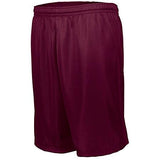 Longer Length Tricot Mesh Shorts Maroon (Hlw) Adult Basketball Single Jersey &
