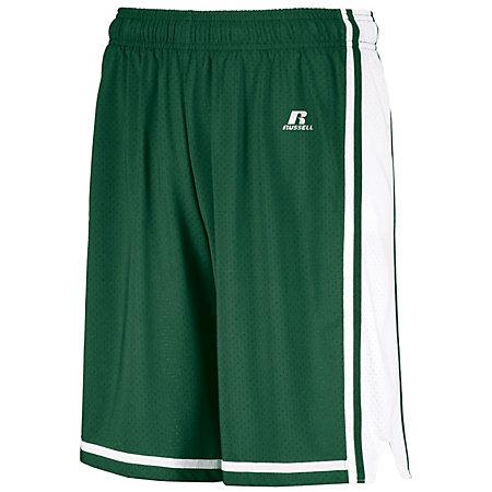 Pantalones cortos de baloncesto Legacy Verde oscuro / blanco Camiseta individual para adulto y