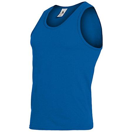 Poly/cotton Athletic Tank Royal Adult Basketball Single Jersey & Shorts