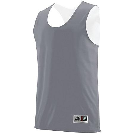Youth Reversible Wicking Tank Graphite/white Basketball Single Jersey & Shorts