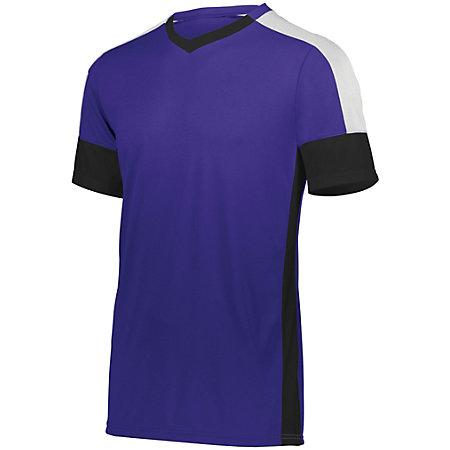 Camiseta de fútbol Wembley para jóvenes Morado / negro / blanco Individual y pantalones cortos