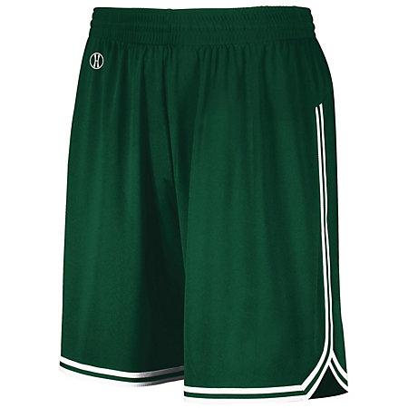 Youth Retro Basketball Shorts Forest/white Basketball Single Jersey & Shorts