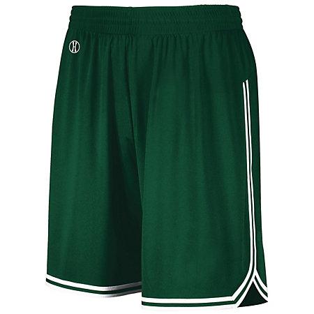 Pantalones cortos de baloncesto retro Forest / blanco Camiseta individual para adulto y