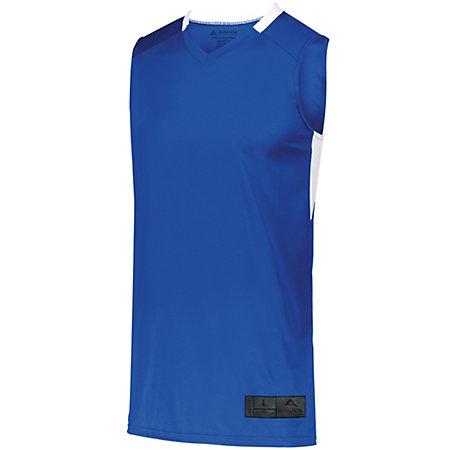 Step-Back Basketball Jersey Royal/white Adult Single & Shorts