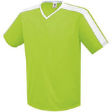 Youth Genesis Soccer Jersey Lime/white Single & Shorts