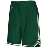 Ladies Retro Basketball Shorts Forest/white Single Jersey &