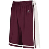 Ladies Legacy Basketball Shorts Maroon/white Single Jersey &