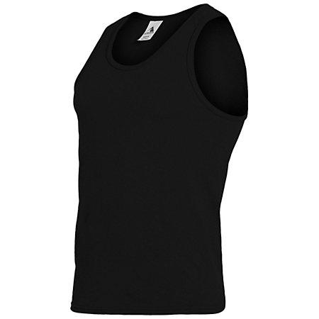 Poly/cotton Athletic Tank Black Adult Basketball Single Jersey & Shorts
