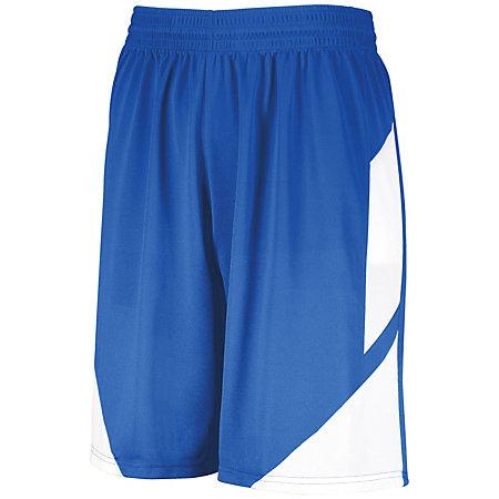 Step-Back Basketball Shorts Royal/white Adult Single Jersey &