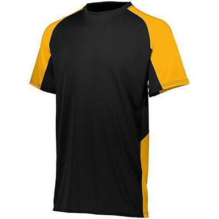 Camiseta de fútbol y pantalones cortos para jóvenes Cutter negro / dorado individual