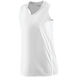 Camiseta con espalda nadadora de racha ganadora para mujer Blanco / blanco Camiseta y pantalones cortos de baloncesto
