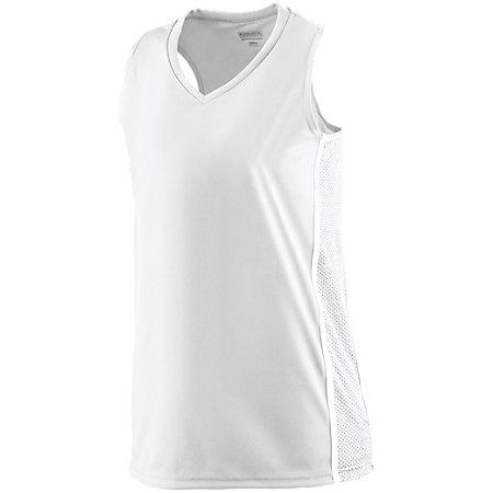Ladies Winning Streak Racerback Jersey White/white Basketball Single & Shorts