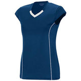 Jersey de voleibol para damas azul marino / blanco adulto Voleibol