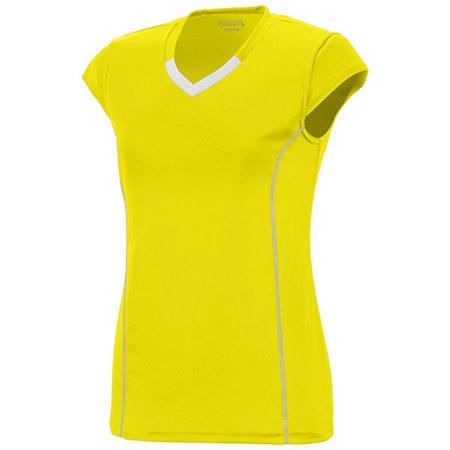 Girls Lash Jersey Power Yellow/white Youth Volleyball
