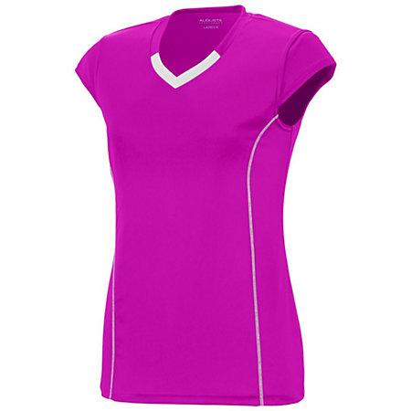 Girls Lash Jersey Power Pink/white Youth Volleyball
