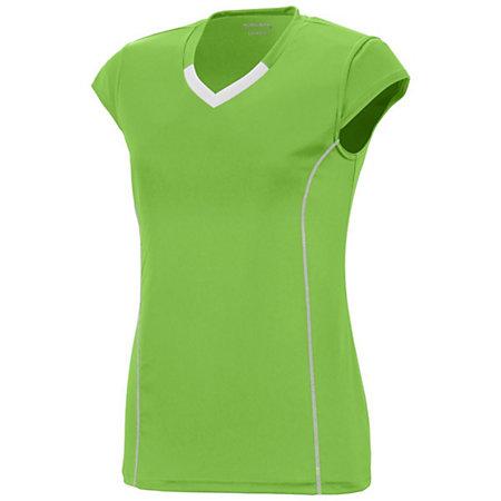 Girls Lash Jersey Lime/white Youth Volleyball