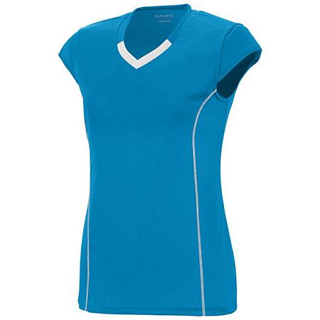 Girls Lash Jersey Power Blue/white Youth Volleyball