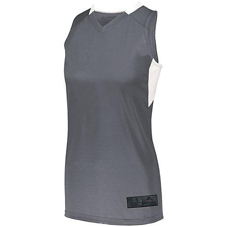 Ladies Step-Back Basketball Jersey Graphite/white Single & Shorts
