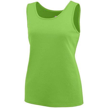 Ladies Training Tank Lime Basketball Single Jersey & Shorts
