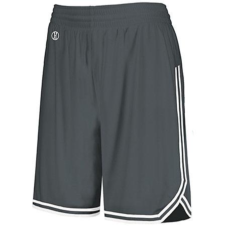 Ladies Retro Basketball Shorts Graphite/white Single Jersey &