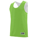 Youth Reversible Wicking Tank Lime/white Basketball Single Jersey & Shorts