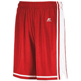Pantalones cortos de baloncesto Legacy True Red / white Adult Single Jersey &