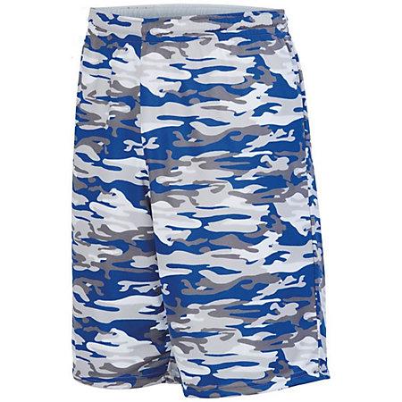Reversible Wicking Short Royal Mod/white Adult Basketball Single Jersey & Shorts
