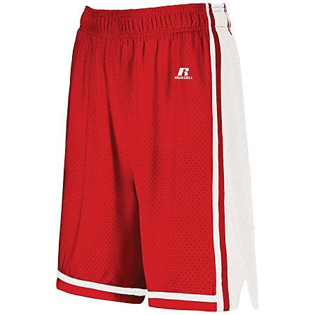 Pantalones cortos de baloncesto Legacy para mujer True Red / white Single Jersey &