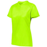 Ladies Attain Two-Button Jersey Lime Softball