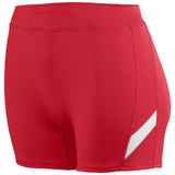 Ladies Stride Shorts Red/white Adult Volleyball