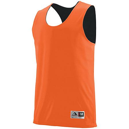 Camiseta sin mangas reversible absorbente de color naranja / negro Camiseta y pantalones cortos de baloncesto para adultos