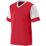 Camiseta de fútbol y pantalones cortos para niños Lightning rojo / blanco Single
