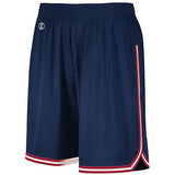 Retro Basketball Shorts Navy/scarlet/white Adult Single Jersey &