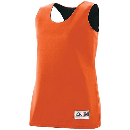 Ladies Reversible Wicking Tank Orange/black Basketball Single Jersey & Shorts