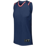 Ladies Retro Basketball Jersey Navy/scarlet/white Single & Shorts
