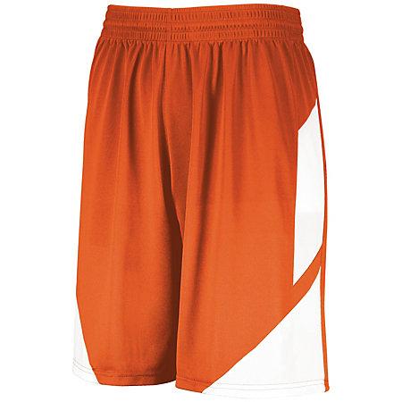 Step-Back Basketball Shorts Orange/white Adult Single Jersey &