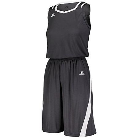 Ladies Athletic Cut Jersey Stealth/white Basketball Single & Shorts