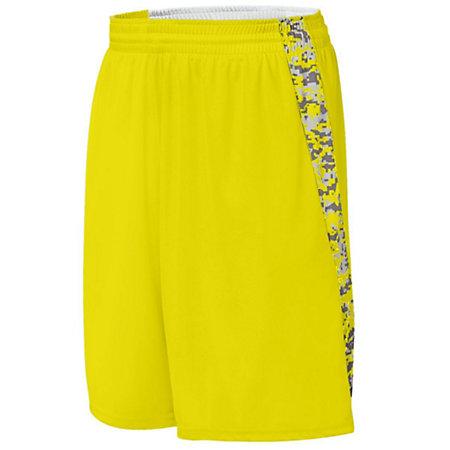 Hook Shot Reversible Shorts Power Yellow/power Yellow Digi Adult Basketball Single Jersey &
