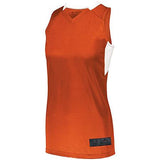 Ladies Step-Back Basketball Jersey Orange/white Single & Shorts