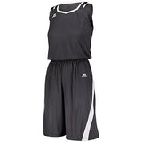 Shorts de corte atlético para mujer Stealth / blanco Camiseta de baloncesto individual y