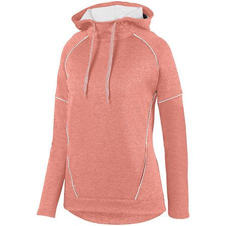 Ladies Zoe Tonal Heather Hoodie Coral/white Basketball Single Jersey & Shorts