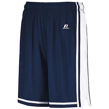 Pantalones cortos de baloncesto Legacy Azul marino / blanco Camiseta individual para adulto y