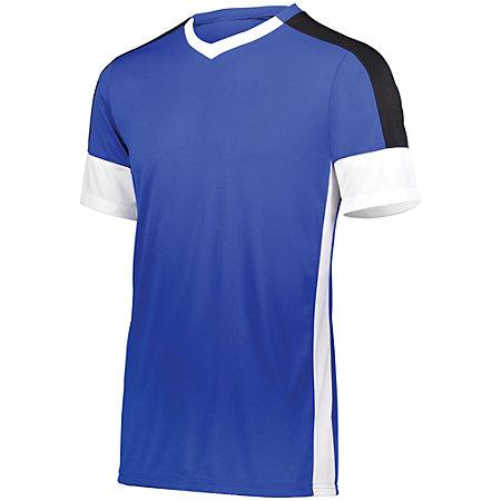 Camiseta de fútbol Wembley para jóvenes Royal / blanco / negro Single & Shorts