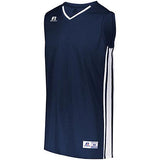 Legacy Basketball Jersey Azul marino / blanco Adulto individual y pantalones cortos