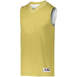 Jersey de dos colores reversible Vegas Gold / white Baloncesto adulto individual y pantalones cortos