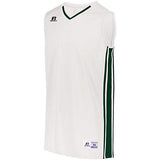 Youth Legacy Basketball Jersey White/dark Green Single & Shorts